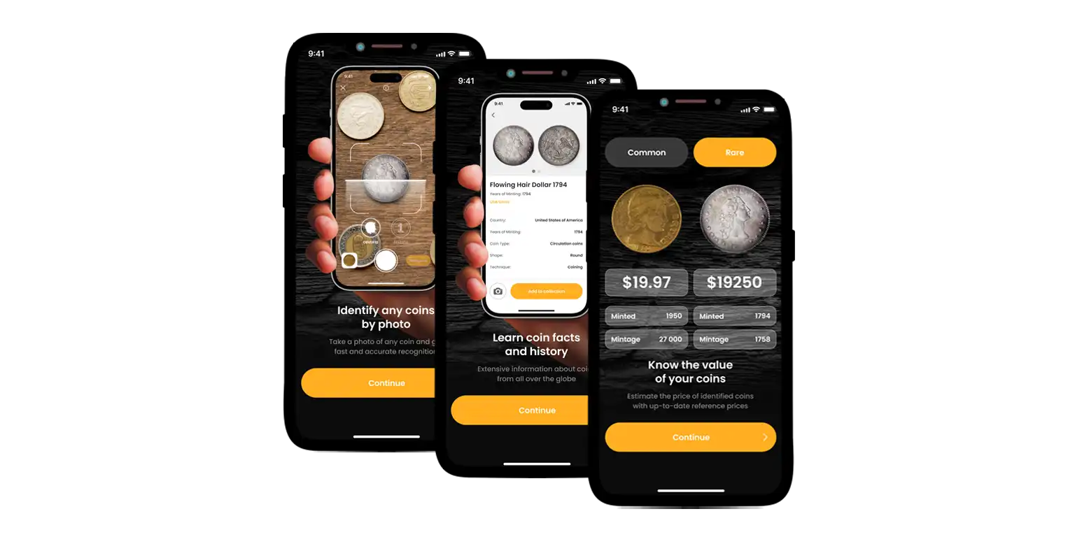 A closer look on Coin ID Scanner interface.