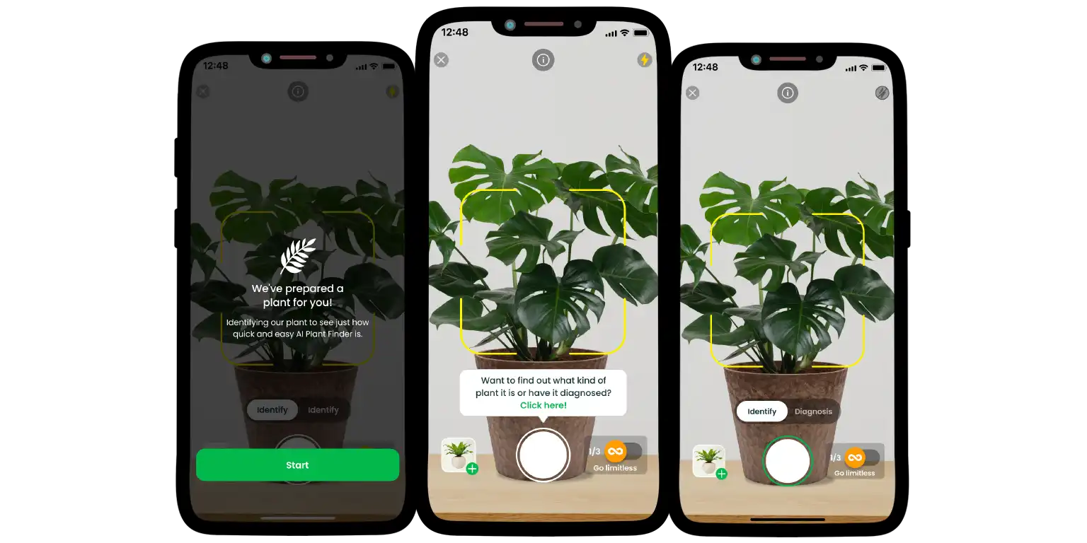 A closer look at the AI Plant Finder app.